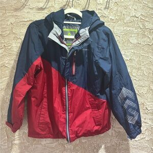 Free Country Kids Red and Navy Raincoat